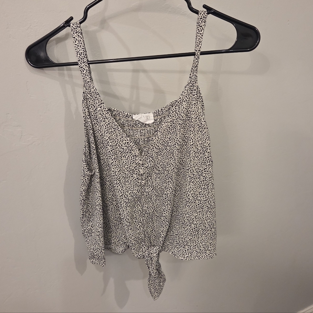 Sienna Sky Black and White Spotted Top